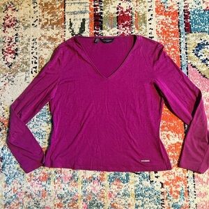 Javier simorra Barcelona womens V neck long sleeve top size 12